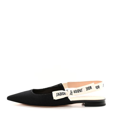 dior black ribbon flats|CHRISTIAN DIOR Technical Canvas Ribbon J'Adior Slingback .